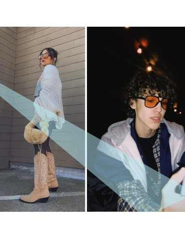 Gafas de sol aviador TIANYESY retro unisex 5.08x6.30 cm