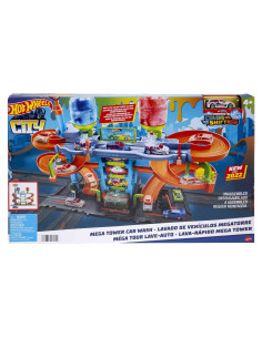 Set de Lavado de Autos Mega Hot Wheels con Auto Color Shifters