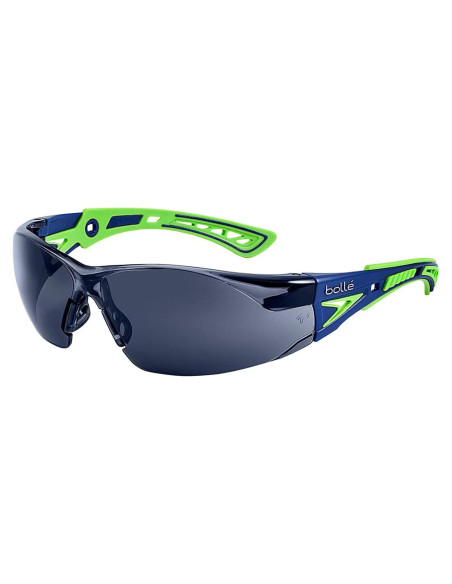 Gafas de seguridad Rush+ Bollé, marco azul y verde