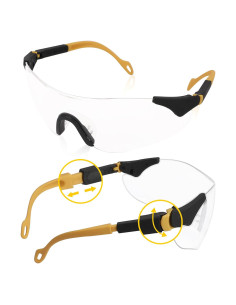 Gafas de seguridad HURRICANE UV400, lente clara, ligeras