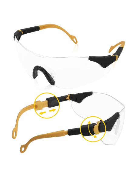 Gafas de seguridad HURRICANE UV400, lente clara, ligeras