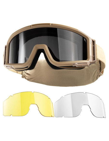 Gafas de Airsoft 1TG Tactical con 3 Lentes Anti Niebla