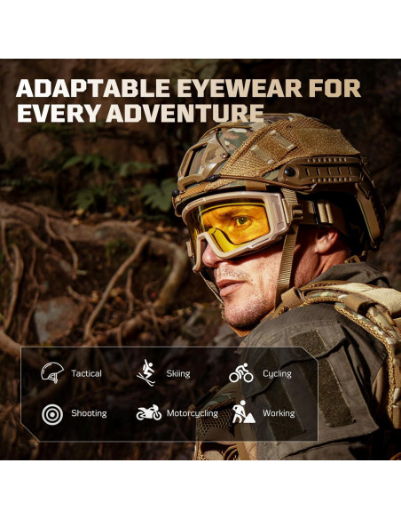 Gafas de Airsoft 1TG Tactical con 3 Lentes Anti Niebla