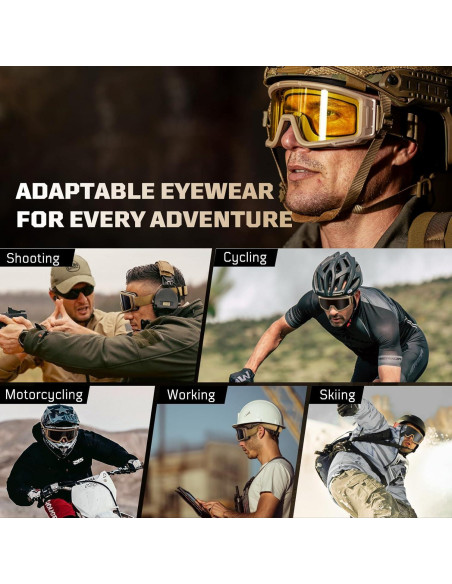 Gafas de Airsoft 1TG Tactical con 3 Lentes Anti Niebla