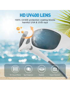 Gafas de sol polarizadas DEAFRAIN para deportes UV 100% 2