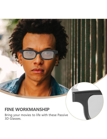 Gafas 3D SUPVOX Ultra-Ligeras Polarizadas - Marco Negro