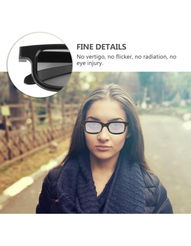 Gafas 3D SUPVOX Ultra-Ligeras Polarizadas - Marco Negro