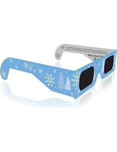 Gafas 3D Navidad GSM Brands - Copos de Nieve Holográficos 2