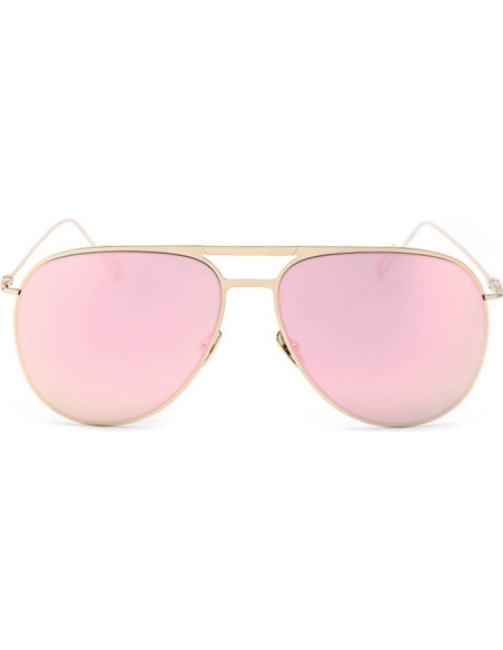 Gafas de Sol Mujer Metal Oro Rosa Espejo UV Protección Gafas de Sol Mujer Metal Oro Rosa Espejo UV Protección