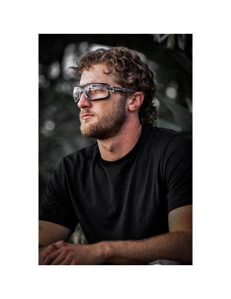 Gafas de seguridad Birdz Gasket con lente clara y marco negro