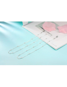 Cadena para Gafas de Sol Ajustable Plata para Mujeres 2