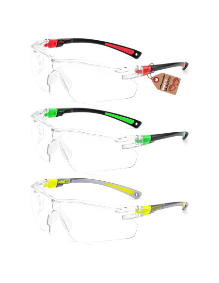 Gafas de Seguridad Ligeras QG01-3P Antiempañante Ajustables