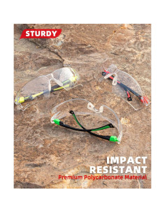 Gafas de Seguridad Ligeras QG01-3P Antiempañante Ajustables 2