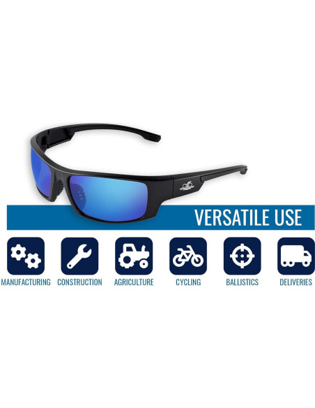 Gafas de seguridad Bullhead BH969 con lentes Revo azules