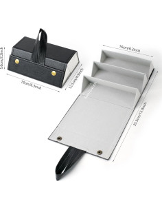 Estuche Plegable para Gafas de Sol - Negro - Organizador Multifuncional 2