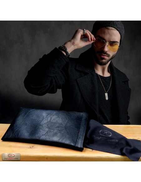 Funda suave para gafas MYEYEGLASSCASE negra grande