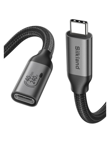 Cable Extensión USB4 Silkland 1m 40Gbps 240W 8K Thunderbolt 4