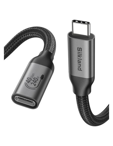 Cable Extensión USB4 Silkland 1m 40Gbps 240W 8K Thunderbolt 4