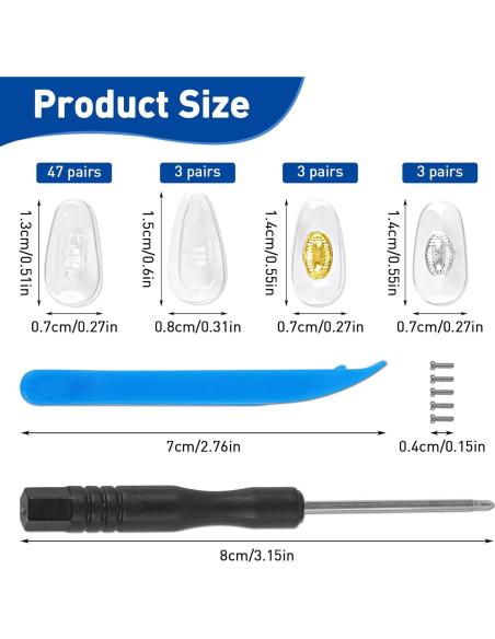 Kit de almohadillas para nariz de gafas Vivinin 57 pares