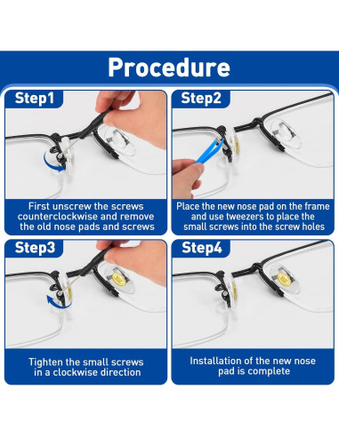 Kit de almohadillas para nariz de gafas Vivinin 57 pares