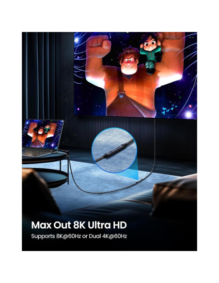 Cable Extensión USB4 Silkland 1m 40Gbps 240W 8K Thunderbolt 4