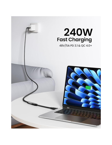 Cable Extensión USB4 Silkland 1m 40Gbps 240W 8K Thunderbolt 4