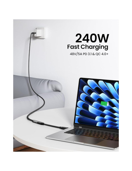 Cable Extensión USB4 Silkland 1m 40Gbps 240W 8K Thunderbolt 4