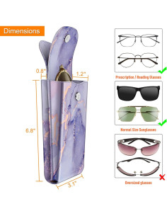 Estuche Doble para Gafas Fintie de Cuero Vegano con Mosquetón 2