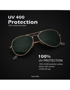 Gafas de Sol KALIYADI Aviador Polarizadas UV para Todos 2