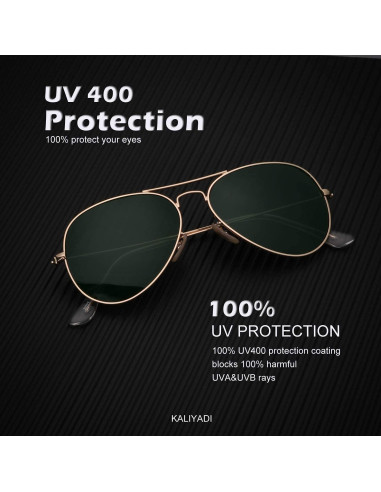 Gafas de Sol KALIYADI Aviador Polarizadas UV para Todos