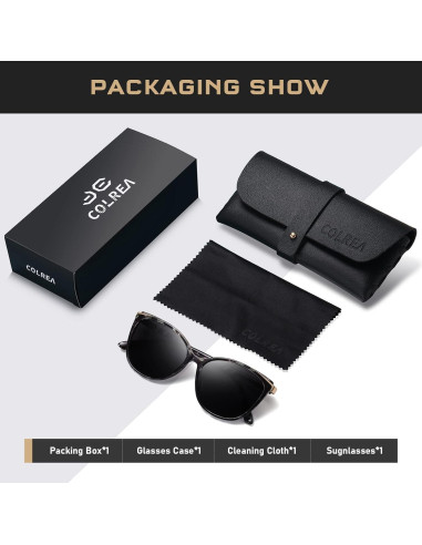 Gafas de sol estilo gato Colrea UV400 para mujeres