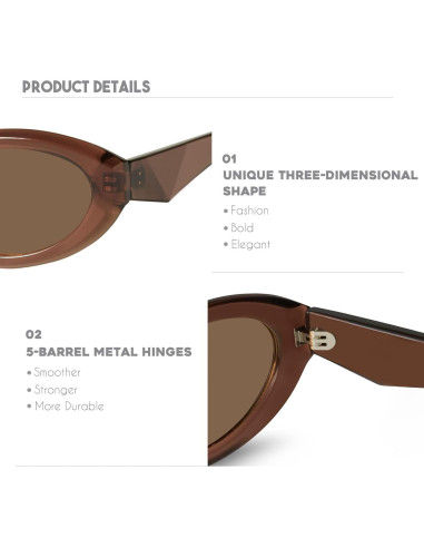 Gafas de Sol Ovaladas Mosanana MS52372 UV400 Retro