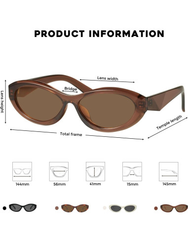 Gafas de Sol Ovaladas Mosanana MS52372 UV400 Retro