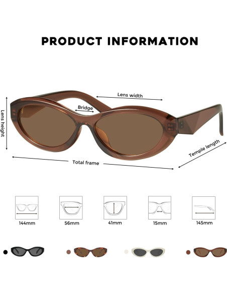 Gafas de Sol Ovaladas Mosanana MS52372 UV400 Retro Gafas de Sol Ovaladas Mosanana MS52372 UV400 Retro