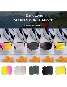 Gafas de sol deportivas BangLong con 5 lentes UV400 2