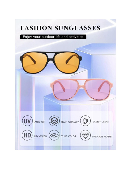 Gafas de sol aviador TIANYESY retro unisex con protección UV