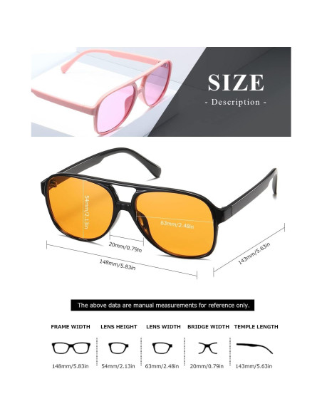 Gafas de sol aviador TIANYESY retro unisex con protección UV