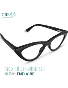 Gafas de lectura 4.0 Black Cat Eye para mujeres modernas 2