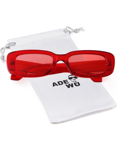 Gafas de sol rectangulares ADE WU unisex retro 90s