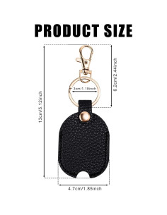 Funda de Llave de Coche de Cuero PU Negra y Dorada 2