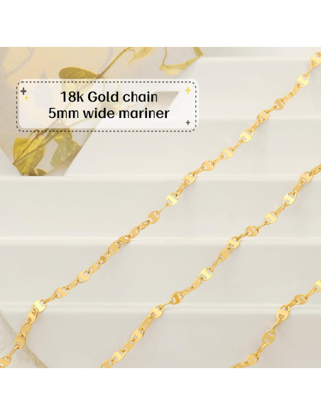 Cadena de Gafas PEARLADA de Oro 18K 80 cm Soporte Elegante