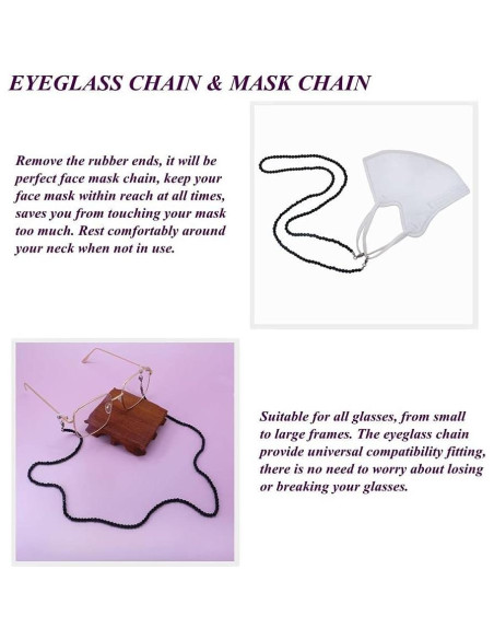 Cadena de Gafas KAI Top de Piedra Natural 73 cm para Mujeres