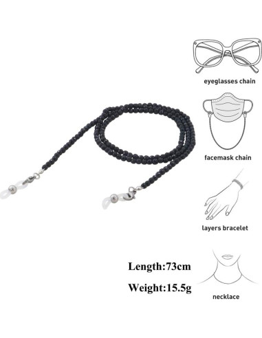 Cadena de Gafas KAI Top de Piedra Natural 73 cm para Mujeres