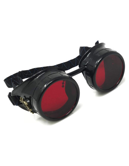 Gafas Steampunk UMBRELLALABORATORY Rojas Ajustables