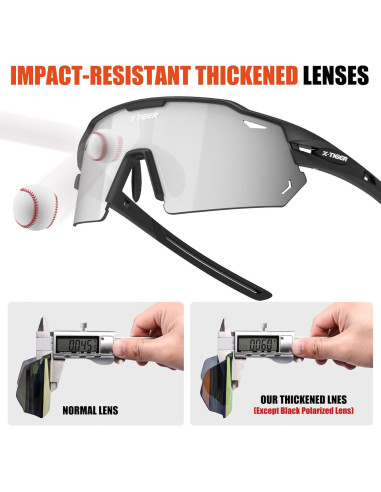 Gafas de Ciclismo X-TIGER con 5 Lentes Intercambiables