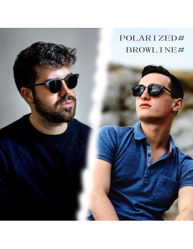 Gafas de sol Joopin medio marco polarizadas UV400 unisex
