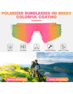 Gafas de Sol Deportivas Polarizadas UV400 - Flexibles y Ajustables 2