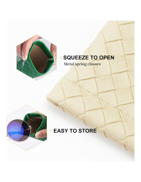 Estuche de Gafas Suave PU - Bolsa Organizador 2 Piezas Estuche de Gafas Suave PU - Bolsa Organizador 2 Piezas