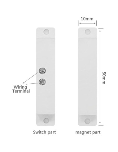 20 Sensores de Contacto Magnético NC GAGALOR para Puertas y Ventanas