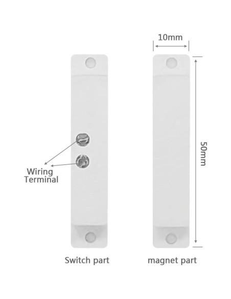 20 Sensores de Contacto Magnético NC GAGALOR para Puertas y Ventanas